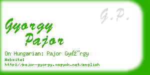 gyorgy pajor business card